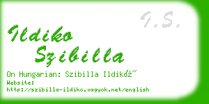 ildiko szibilla business card